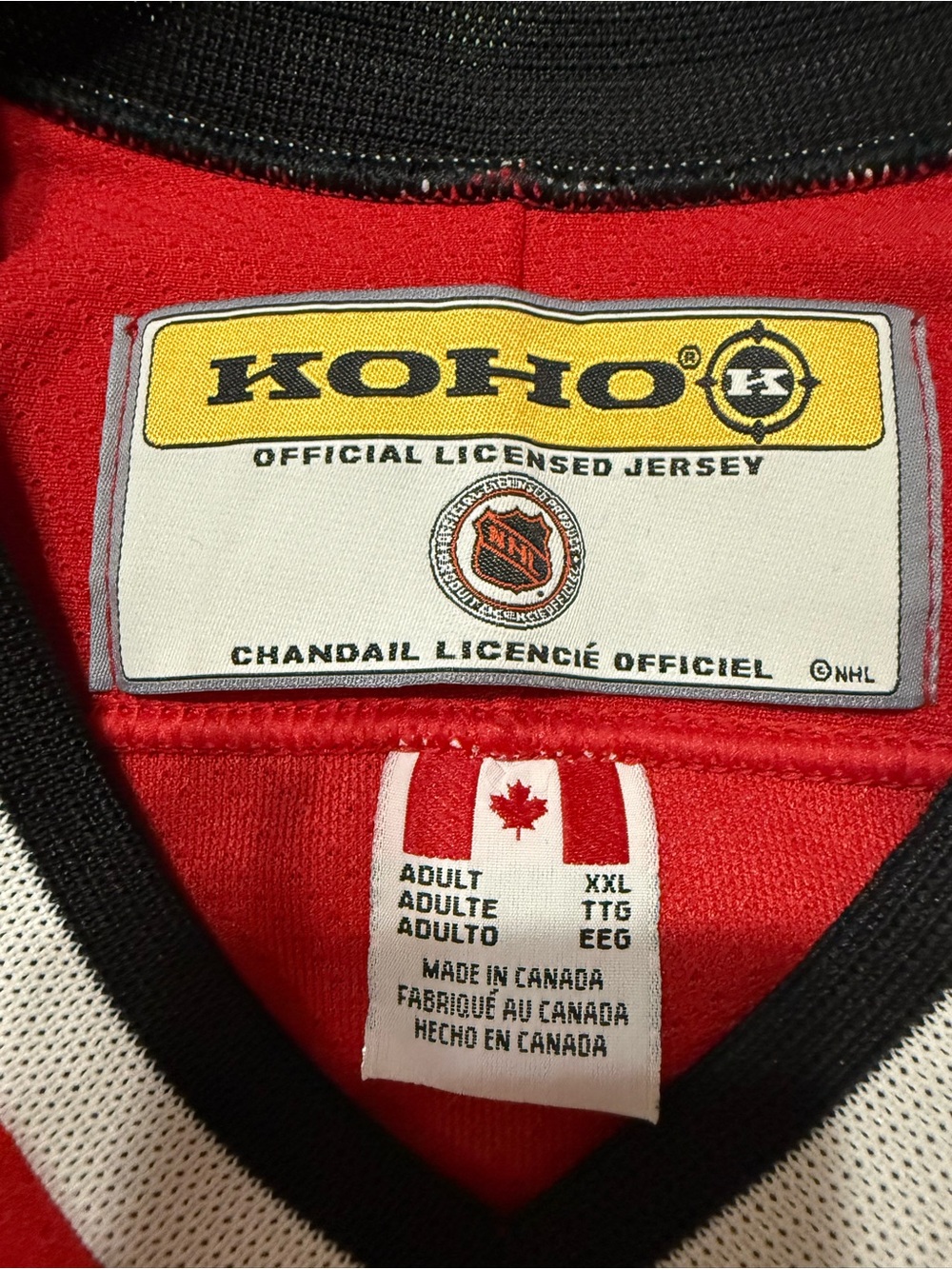 Men’s Red Carolina Hurricanes Hockey Jersey - Picture 3 of 5